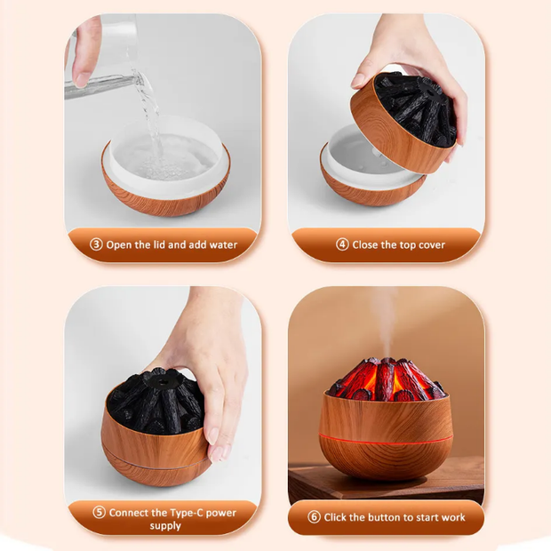 Volcano Flame Humidifier
